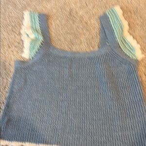 Design History Blue and White Tank Top